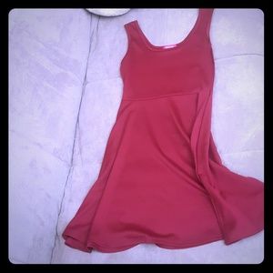 Crimson Skater Dress